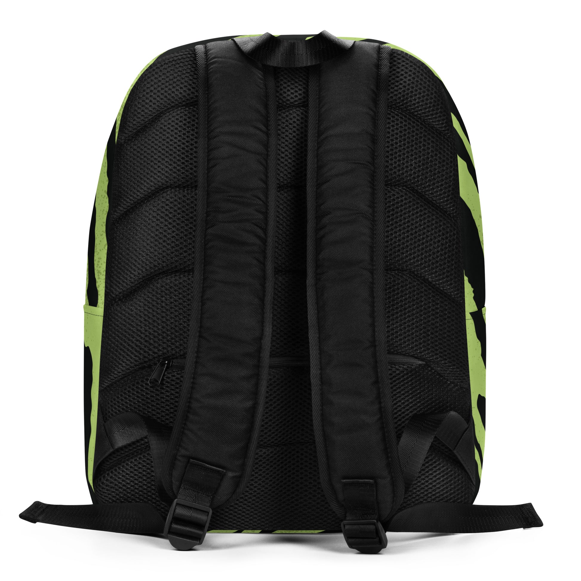 Tropical pop art minimalist backpack seen from the back